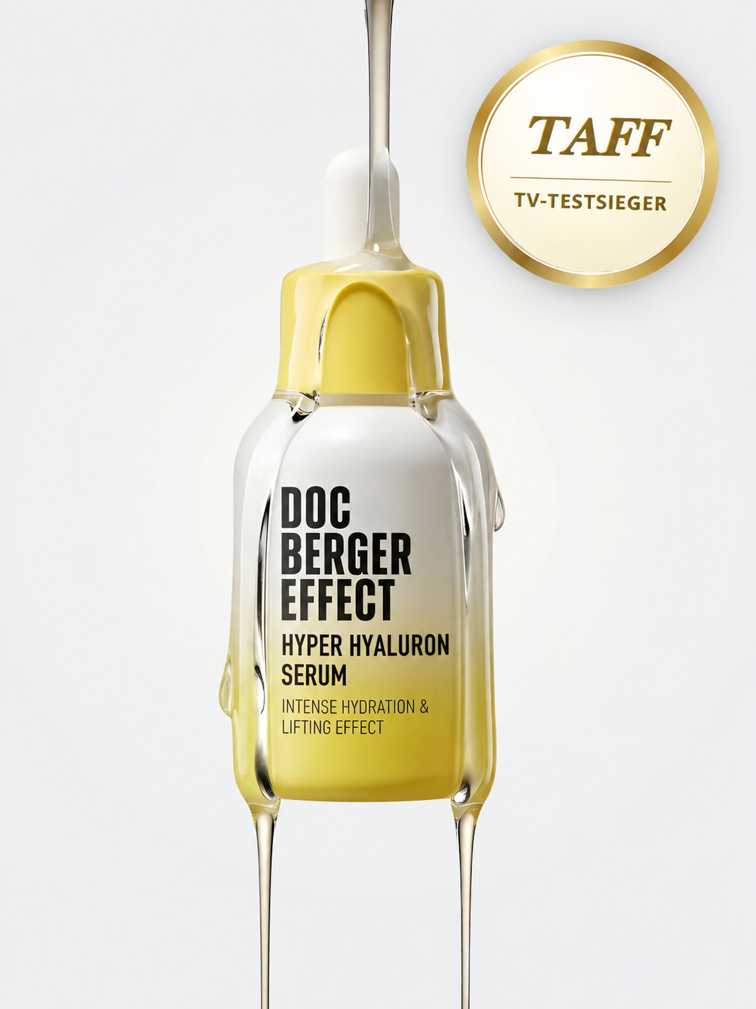 Hyper Hyaluron Serum mit goldenem taff TV-Testsieger-Siegel