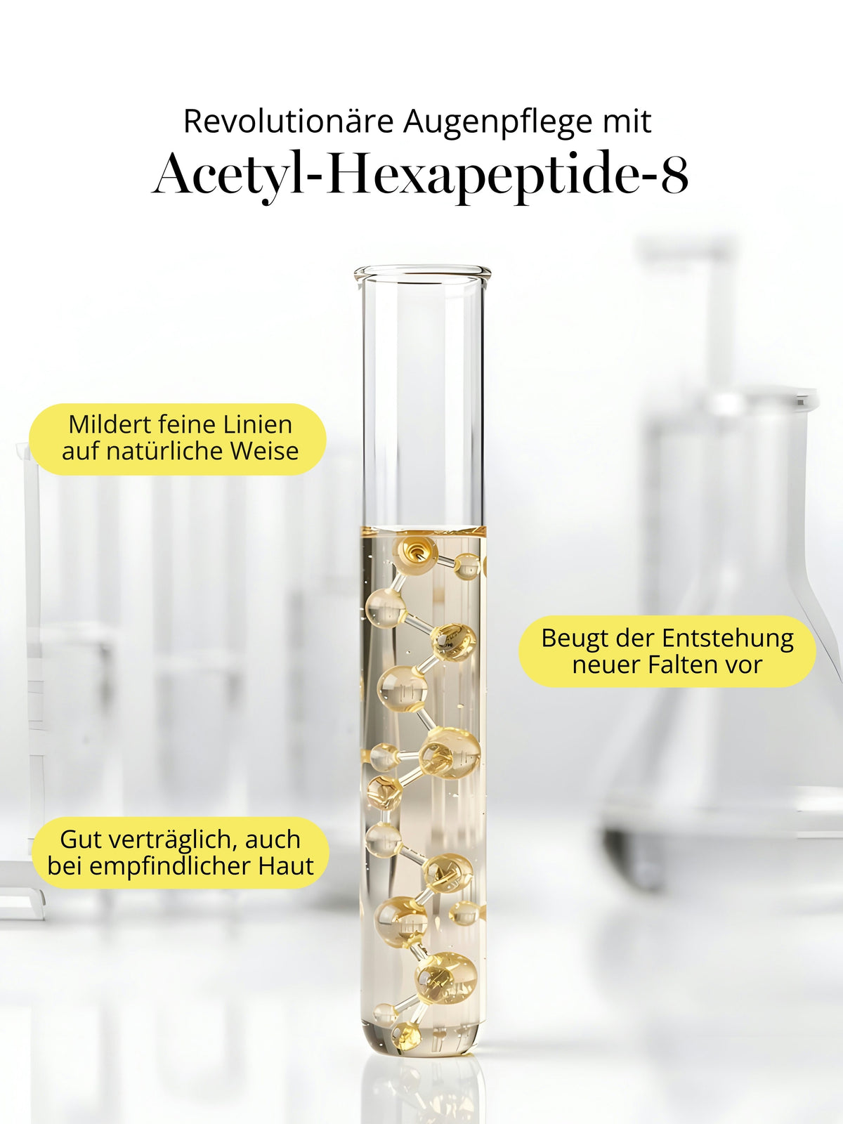 Augenpflege mit Acetyl Hexapeptide-8 – mildert feine Linien und beugt neuen Falten vor – DOC BERGER EFFECT Lifting Eye Wonder