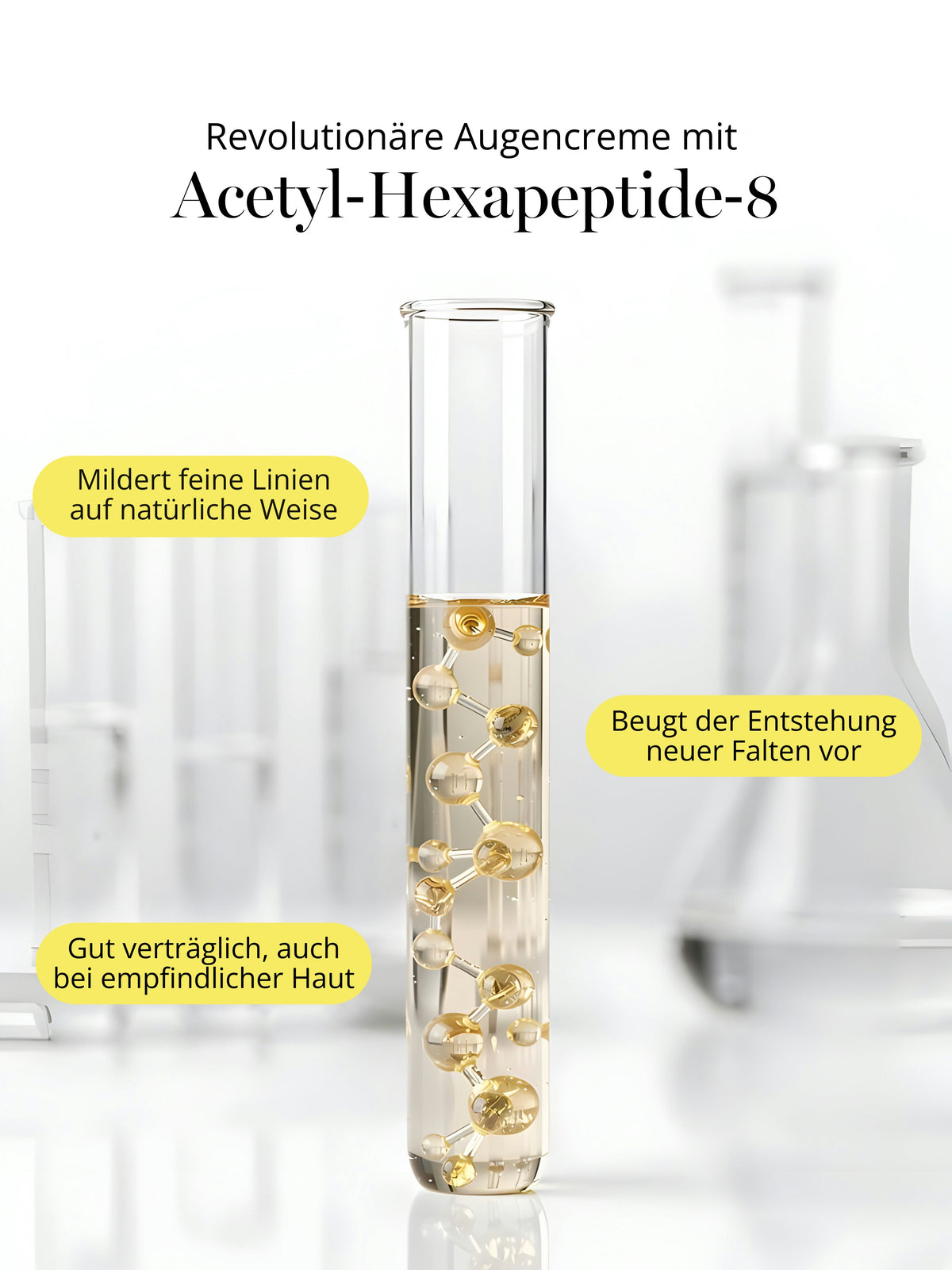 Acetyl Hexapeptide 8 Wirkstoff in der DOC BERGER EFFECT Augencreme zur Reduktion feiner Linien und Mimkifalten