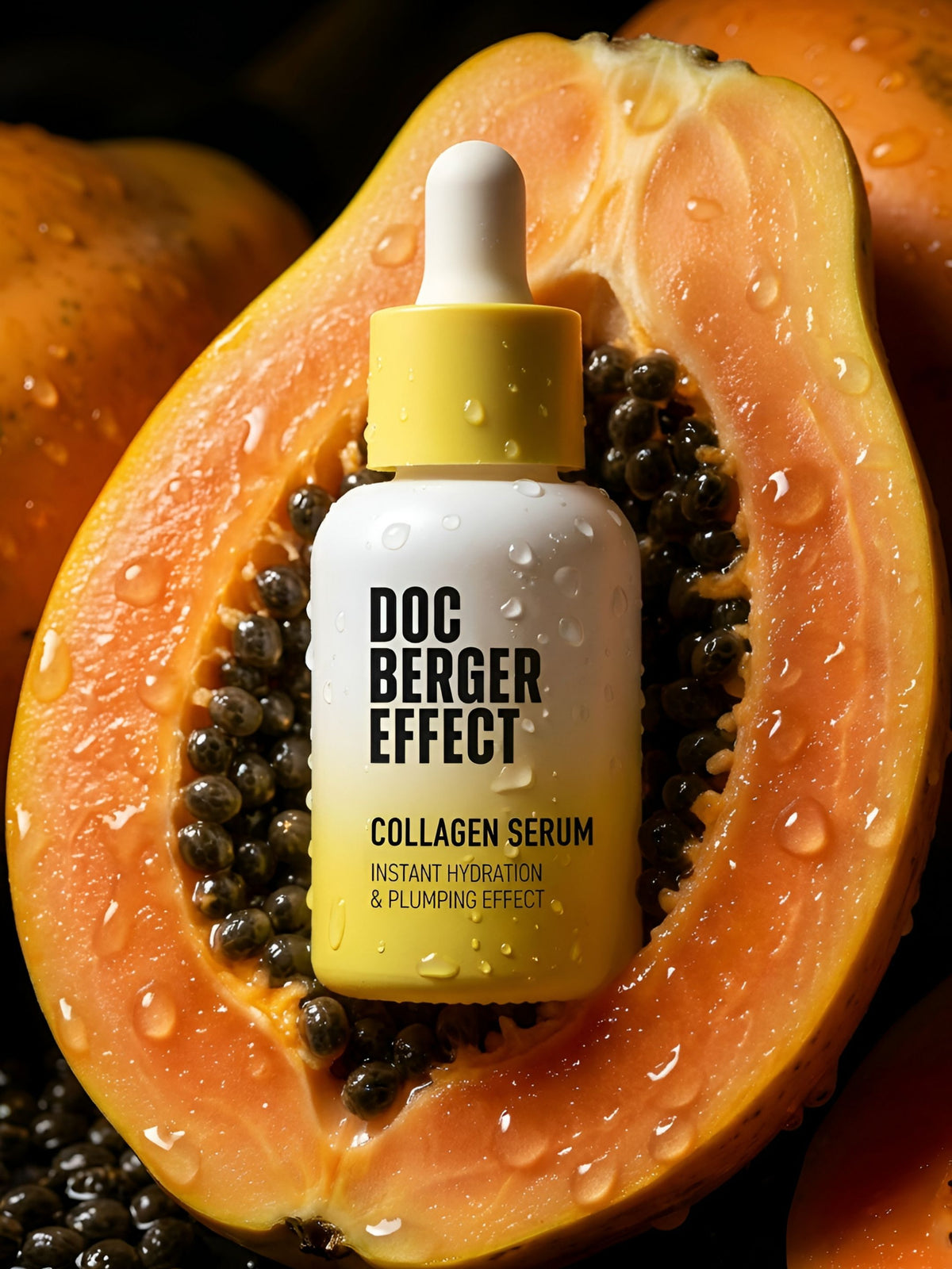 DOC BERGER EFFECT Collagen Serum for mature skin (age 50 and up) and skin going through menopause—provides intense hydration, plumps up fine lines caused by dryness, and helps counteract loss of firmness, skin density, and elasticity.