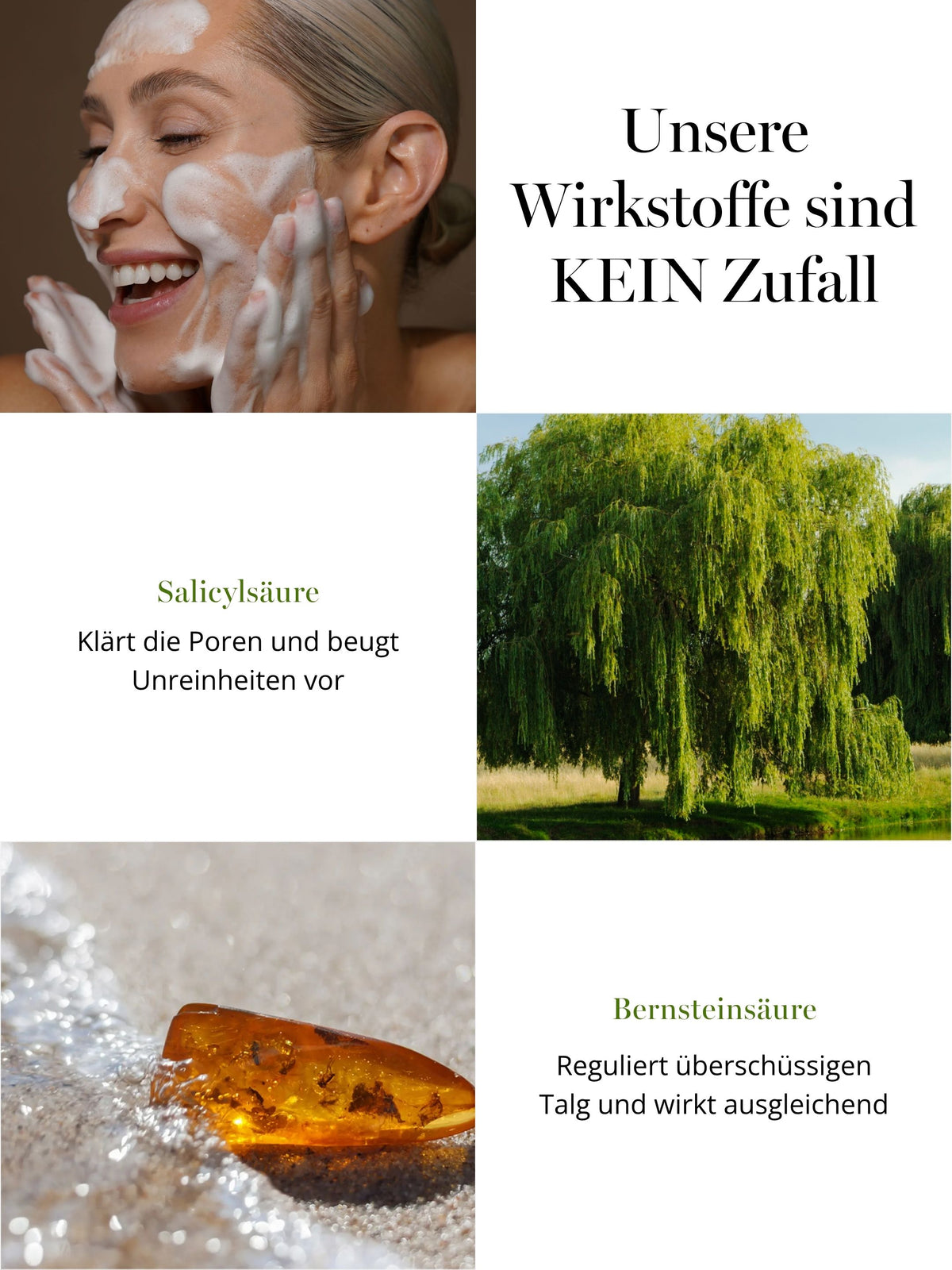 DOC BERGER EFFECT Foam Intense mit Salicylsäure und Bernsteinsäure zur Klärung der Poren, Vorbeugung von Unreinheiten und Regulierung von überschüssigem Talg bei normaler bis öliger Haut.