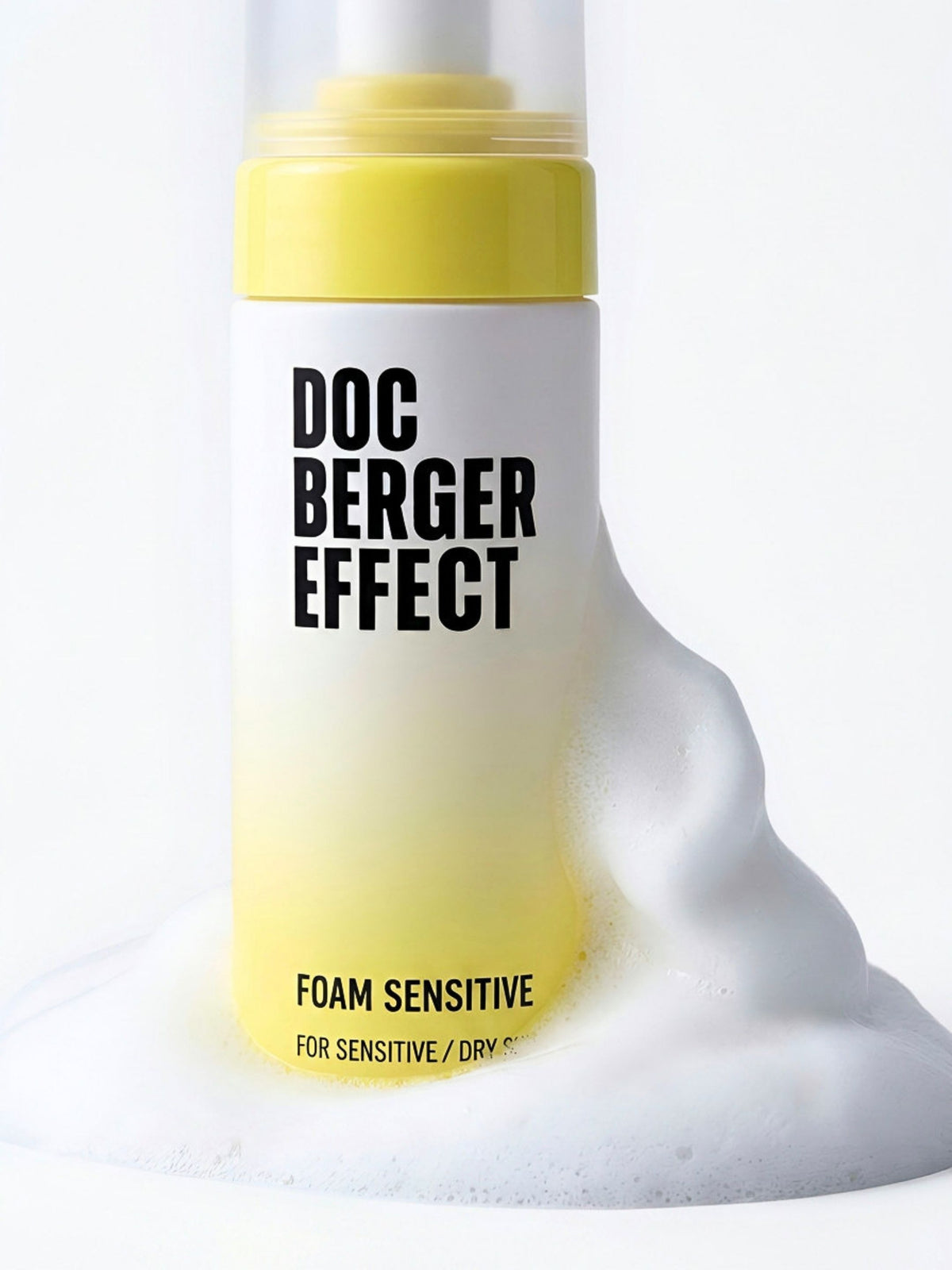 DOC BERGER EFFECT Foam Sensitive für die besonders sanfte Gesichtsreinigung sensibler und trockener Haut – reinigt gründlich, ohne die Haut unnötig zu belasten, und unterstützt eine gepflegte Hautbarriere.