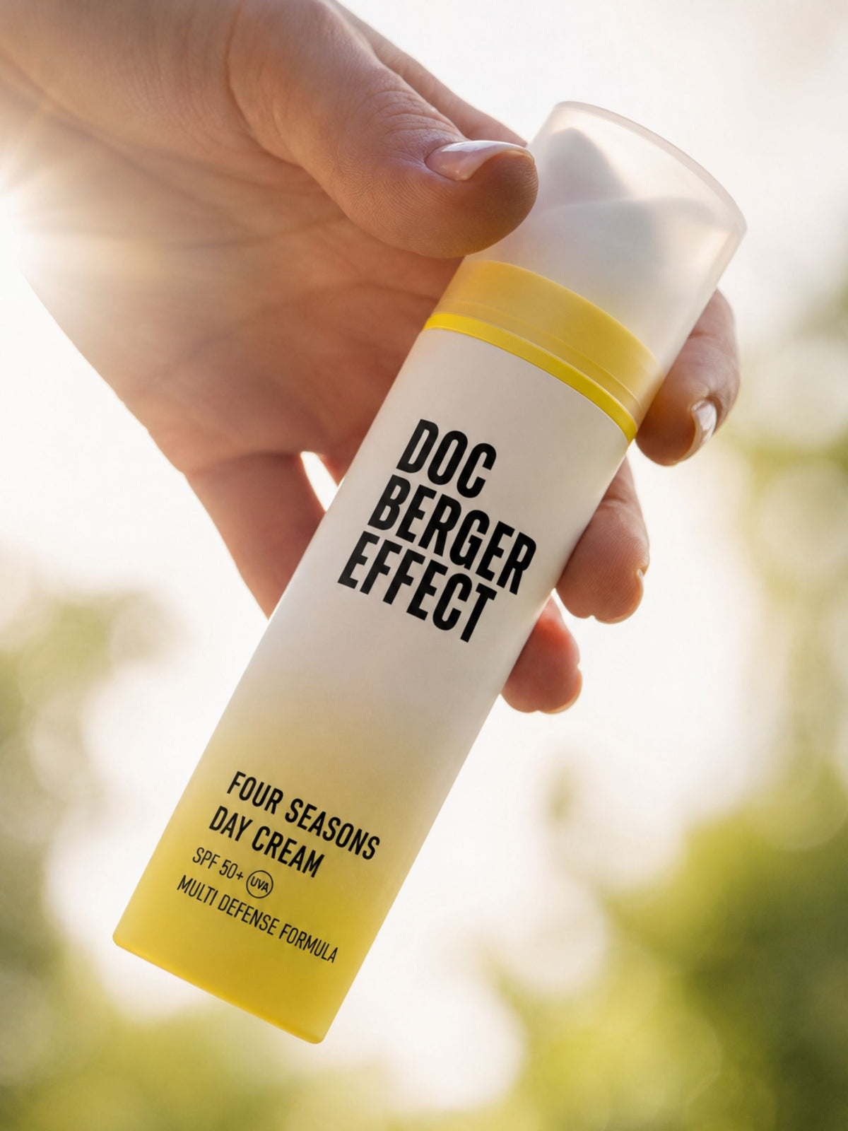 DOC BERGER EFFECT Four Seasons Day Cream SPF 50+ – Anti-aging day cream with a high sun protection factor for daily UVA and UVB protection, intensive skin care, and protection against premature photoaging.