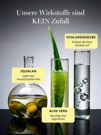 Active ingredients in DOC BERGER EFFECT Four Seasons Day Cream with SPF 50+: Hyaluronic acid promotes intense hydration and a plump, supple complexion; squalane strengthens the skin’s protective barrier; and aloe vera soothes and nourishes the skin—all combined with high daily sun protection.