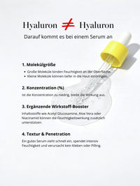 Erklärung der Hyaluron Wirkung – Molekülgröße, Konzentration und Wirkstoffkombination im DOC BERGER EFFECT Hyper Hyaluron Serum