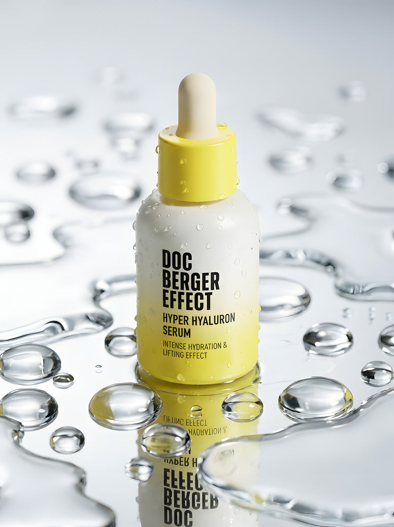 DOC BERGER EFFECT Hyper Hyaluron Serum mit niedermolekularer Hyaluronsäure und Peptid-Technologie für intensive Hydration und sichtbar glattere Haut