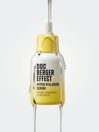DOC BERGER EFFECT Hyper Hyaluron Serum is a highly effective peptide serum that provides intense hydration and a lifting effect. Formulated with hyaluronic acid and Botox-like peptides, this serum helps smooth out fine lines caused by dryness and makes the skin appear plumper.