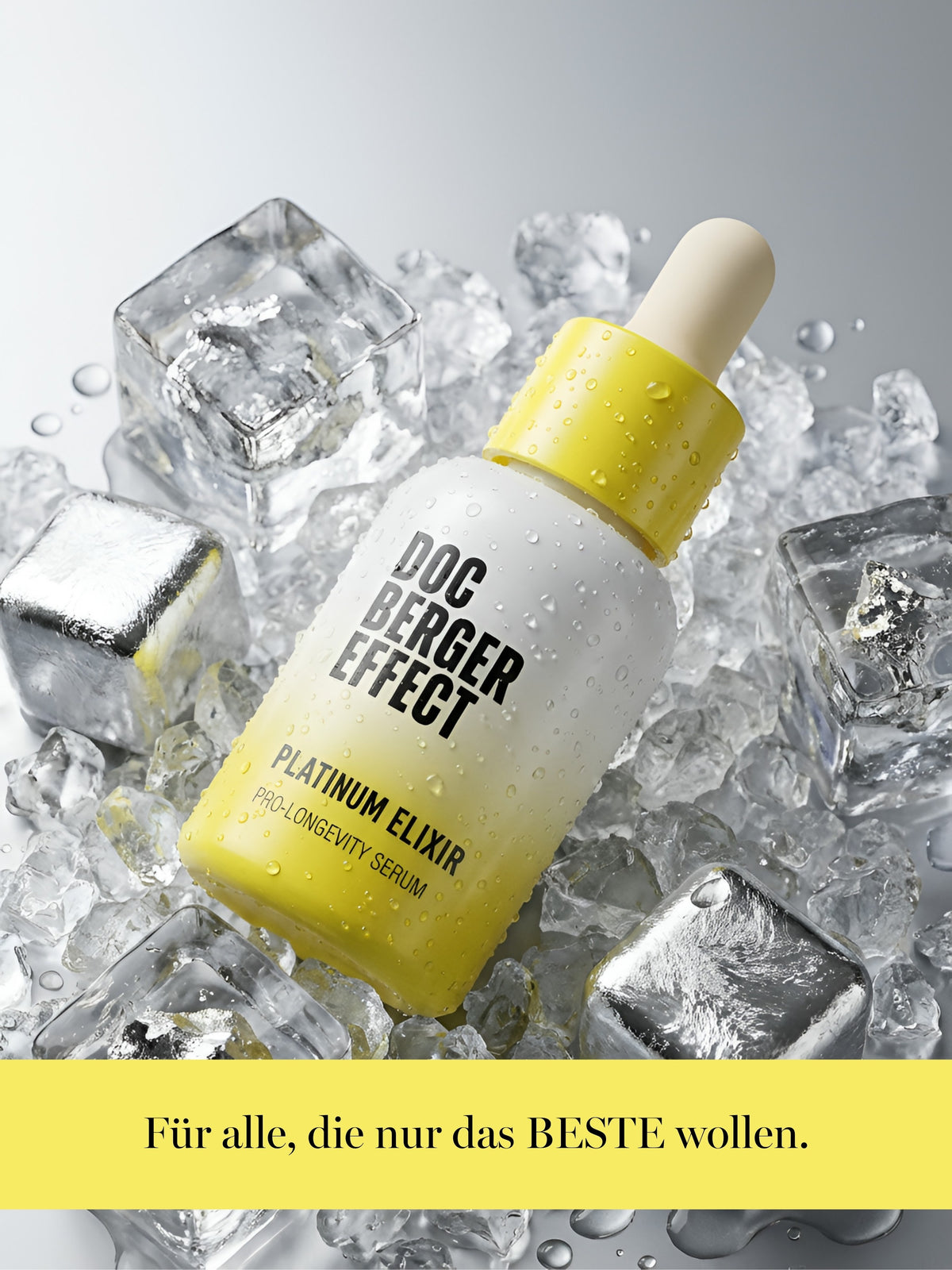 DOC BERGER EFFECT Platinum Elixir Longevity Serum mit Hyaluronsäure, Niacinamid und Platin – Luxuriöses Premium Anti-Aging Peptidserum für glatte Haut