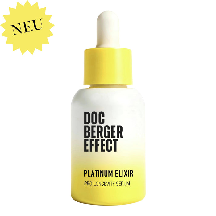 DOC BERGER EFFECT Platinum Elixir Longevity Serum mit Platin und Peptiden – luxuriöses Anti-Aging Feuchtigkeitsserum für straffe, strahlende Haut