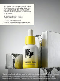 MVP Platinum MatrixEM im DOC BERGER EFFECT Platinum Elixir kombiniert Platin mit Anti-Aging-Peptiden zur Unterstützung von Faltenreduktion und Hautelastizität.