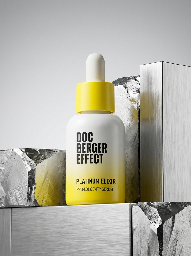 DOC BERGER EFFECT Platinum Elixir Peptidserum mit kolloidalem Platin – luxuriöses Anti-Aging Longevity Serum für straffere Haut, mehr Elastizität und intensive Feuchtigkeit