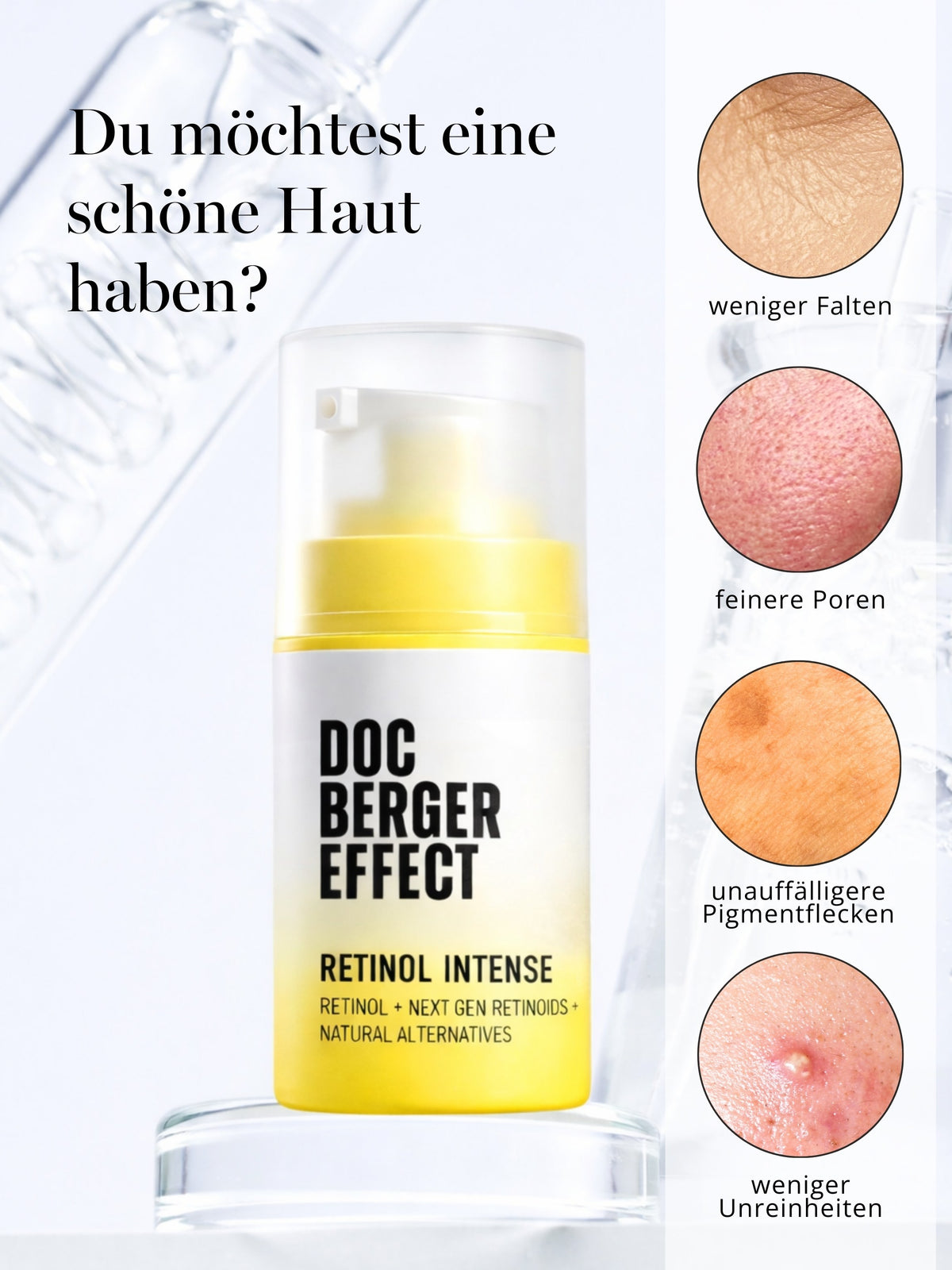 DOC BERGER EFFECT Retinol Intense Serum – kann Falten reduzieren, Poren verfeinern und Pigmentflecken ausgleichen