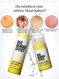 DOC BERGER EFFECT Retinol Testsieger Set mit wahlweise Retinol Sensitive oder Retinol Intense sowie Four Seasons Day Cream SPF 50 – Anti-Aging Set für glattere Haut, bekannt aus dem Taff Retinol Test