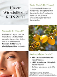 DOC BERGER EFFECT Time Machine with PhytoCellTec™ Argan is a modern anti-aging night cream that helps maintain skin density, elasticity, and firmness. The argan stem cell technology supports the skin’s natural collagen production and is particularly suitable for maturing skin, loss of firmness, and visible wrinkles beginning around ages 40, 50, or 60.