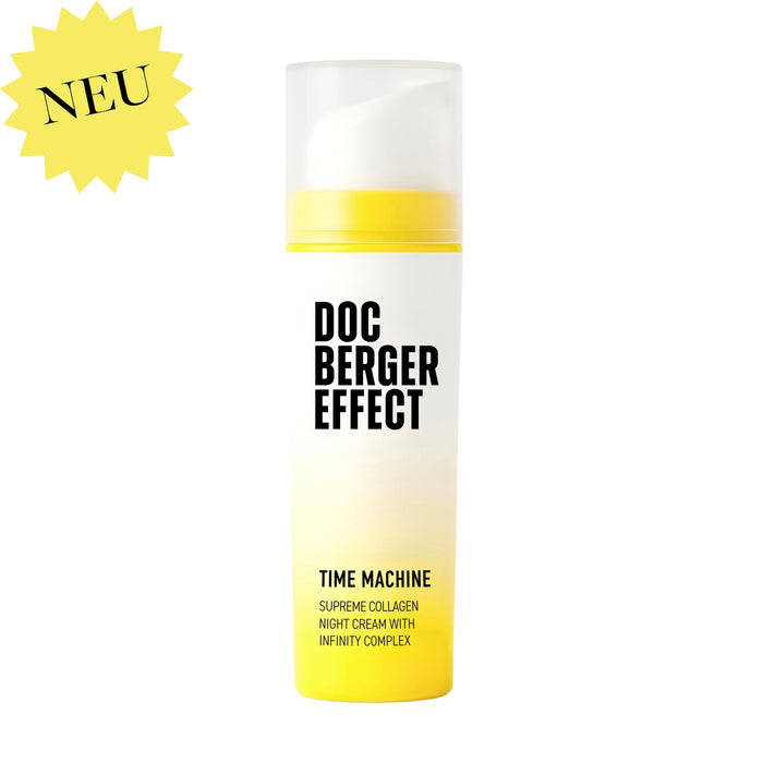 DOC BERGER EFFECT Time Machine Night Cream – regenerierende Anti-Aging Nachtcreme mit Kollagenkomplex zur Straffung der Haut und Reduktion von Falten über Nacht.