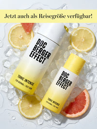 DOC BERGER EFFECT Tonic Intense ist auch in Reisegröße erhältlich und ideal für unterwegs – für geklärte Haut, verfeinerte Poren und eine intensive Pflegeroutine auch auf Reisen.