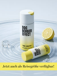 DOC BERGER EFFECT Tonic Sensitive, available in regular and travel sizes, for sensitive and dry skin.