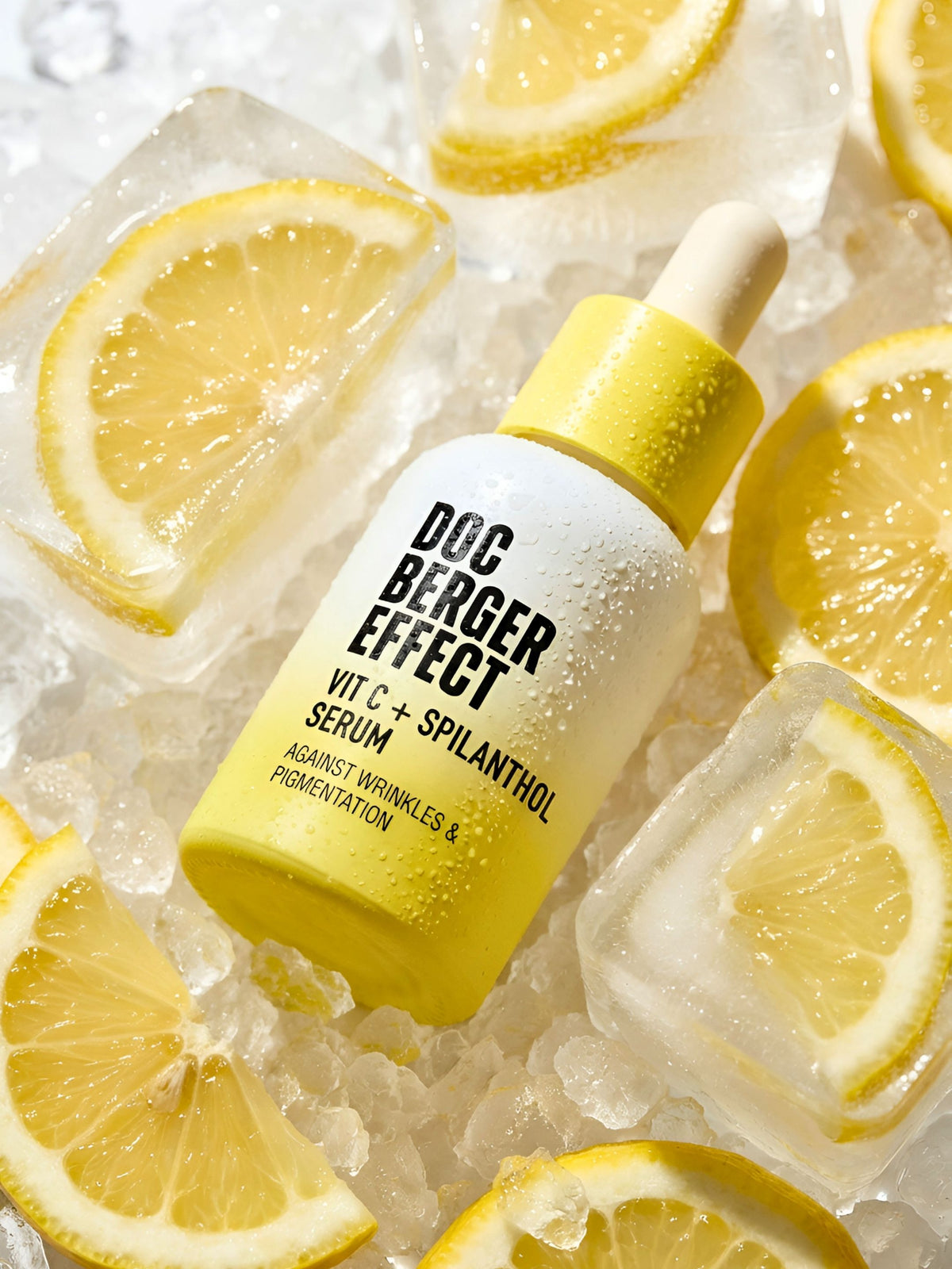 DOC BERGER EFFECT Vit C + Spilanthol Serum with 20% stabilized vitamin C and spilanthol to combat dark spots, dull skin, and fine lines—for a more radiant glow and a more even complexion.
