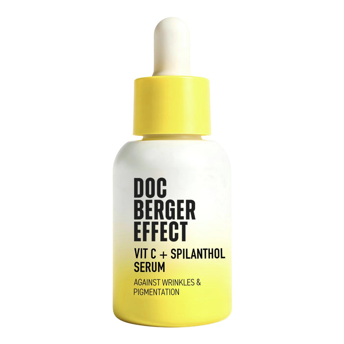 DOC BERGER EFFECT Vit C + Spilanthol Serum – hochwirksames 20% Vitamin C Anti-Aging Serum gegen Falten und Pigmentflecken für strahlende, glatte Haut