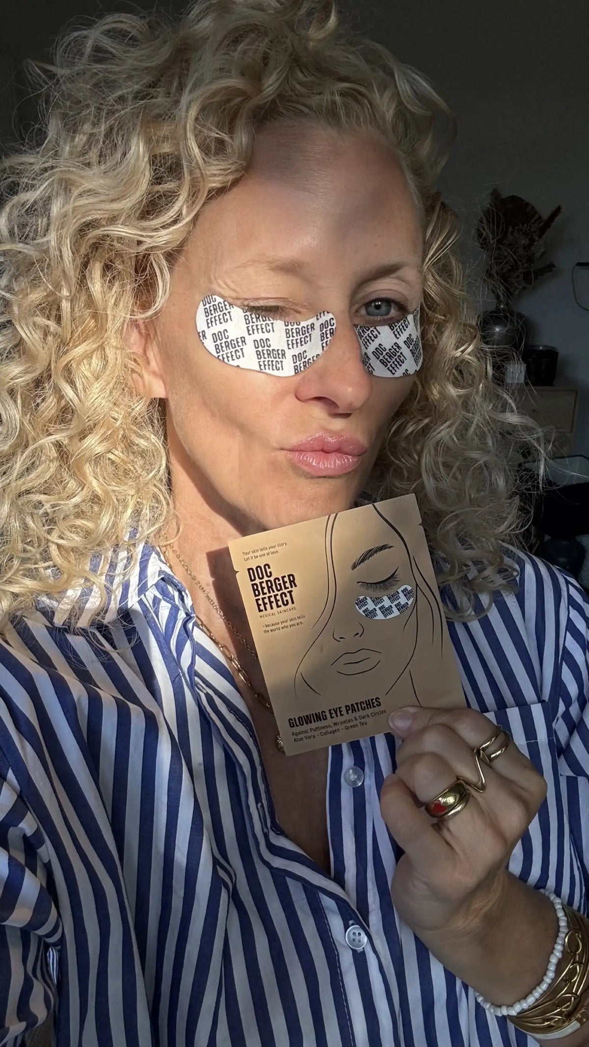 krissi van der viven mit den doc berger effect glowing eye patches