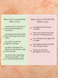 Retinol Testsieger Set für langfristige Hautverjüngung – wähle zwischen Sensitive für sanften Einstieg oder Intense für maximale Wirkung bei gewohnter Haut